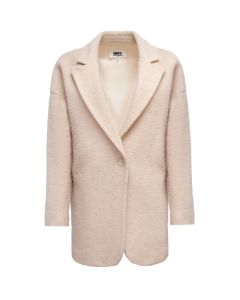 Maison Margiela MM6 beige wool blend coat
