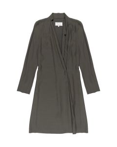 Maison Margiela single-breasted dark olive dress
