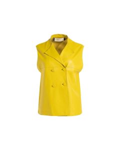 Marni "Limited Edition" double-breasted leather vest jacket