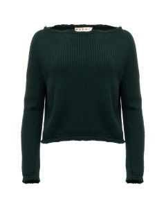 Marni green backless cropped sweater