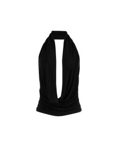 MISBHV asymmetrical one shoulder viscose top