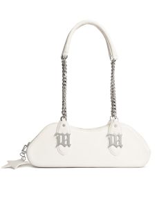 MISBHV chain white leather shoulder bag