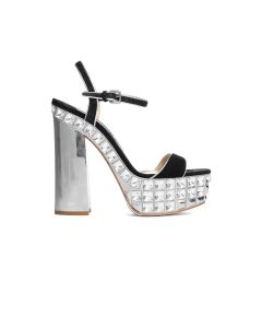Miu Miu jeweled platform ankle heels
