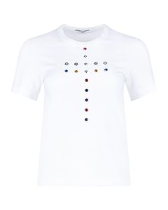 Comme des Garçons robe de chambre cross studded t-shirt