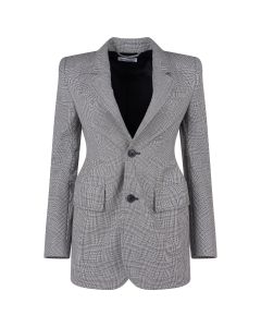 Balenciaga hourglass tartan blazer jacket
