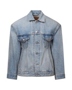 Balenciaga Garde-Robe Hourglass washed jeans jacket