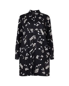 Saint Laurent "Palladium" music note long button-up shirt