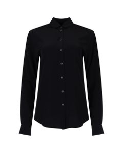 Saint Laurent "Palladium" bead-button black silk shirt