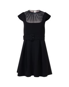Miu Miu sheer-neckline small black dress