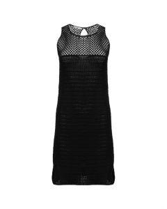 Prada crochet knit small black dress