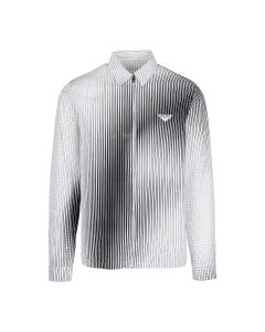 Prada Digital striped zip-fastening shirt
