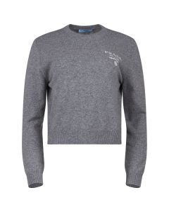 Prada Intarsia logo crewneck sweater