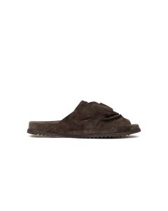 Rick Owens Mobius Granola Dark Dust leather slides