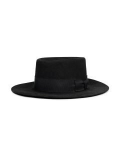 Saint Laurent "Feutre véritable" felted black hat