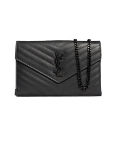 Saint Laurent Cassandre wallet on chain black shoulder bag