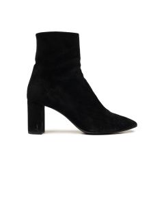 Saint Laurent Lou 70 pin-logo suede ankle boots