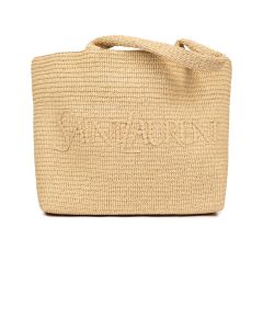 Saint Laurent Raffia Neutral large tote bag
