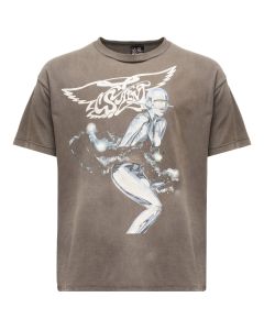 Saint Michael x Hajime Sorayama graphic washed grey t-shirt