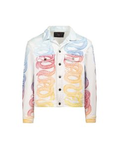 Supreme x Hysteric Glamour snake white denim trucker jacket