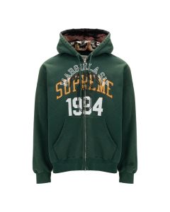 Supreme x MM6 Maison Margiela Dark Green zip-up hooded sweatshirt