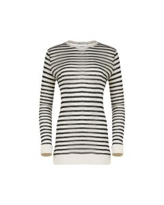 T by Alexander Wang see-through striped long sleeve t-shirt