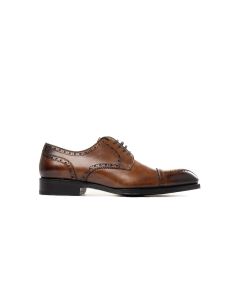 Tom Ford Edward Med Cap Wing brown leather derby