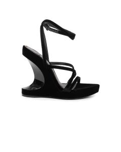 Tom Ford velvet wedge laced sandal heels