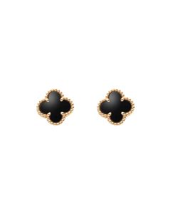 Van Cleef & Arpels Sweet Alhambra onyx earstuds