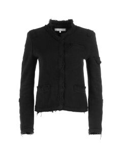 Veronique Branquinho distressed military black blazer jacket