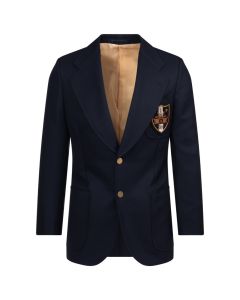 Gucci Chateau Marmont hollywood embroidered navy blazer jacket
