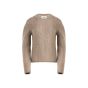 AMI Alexandre Mattiussi baby alpaca blend knitted taupe sweater