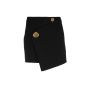 Balenciaga copper button black asymmetrical mini skirt