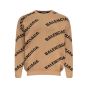 Balenciaga brown Allover logo sweater