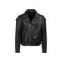 Balenciaga sleeve painted logo oversized leather moto jacket