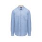 Burberry pocket logo button-up blue shirt