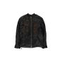 By Walid satin textured flower embossed bomber jacket