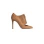 Carolina Herrera cut-out beige suede ankle boots