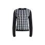 Christian Dior houndstooth-panelled laine crewneck sweater