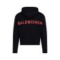 Balenciaga red logo-print zip-up hoodie