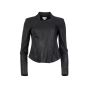 Helmut Lang lamb leather extended shoulder jacket