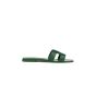 Hermes Oran Vert Oyat calfskin sandals
