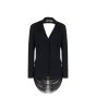 Jil Sander fringe cut-out black blazer jacket