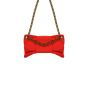 Lanvin Sugar quilted satin chain red shoulder bag