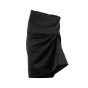 Loewe asymetric raw black satin skirt