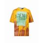 Loewe Paula's Ibiza Palm brown print white t-shirt