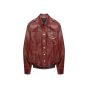 MISBHV 1-OF-1 faux ostrich leather metal logo plaque jacket