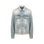 Palm Angels Sacred Heart blue trucker denim jacket