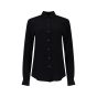 Saint Laurent "Palladium" bead-button black silk shirt
