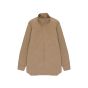Rick Owens "PERFORMA" drape collar hidden placket button-up shirt
