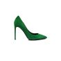 Saint Laurent Anja suede green heels